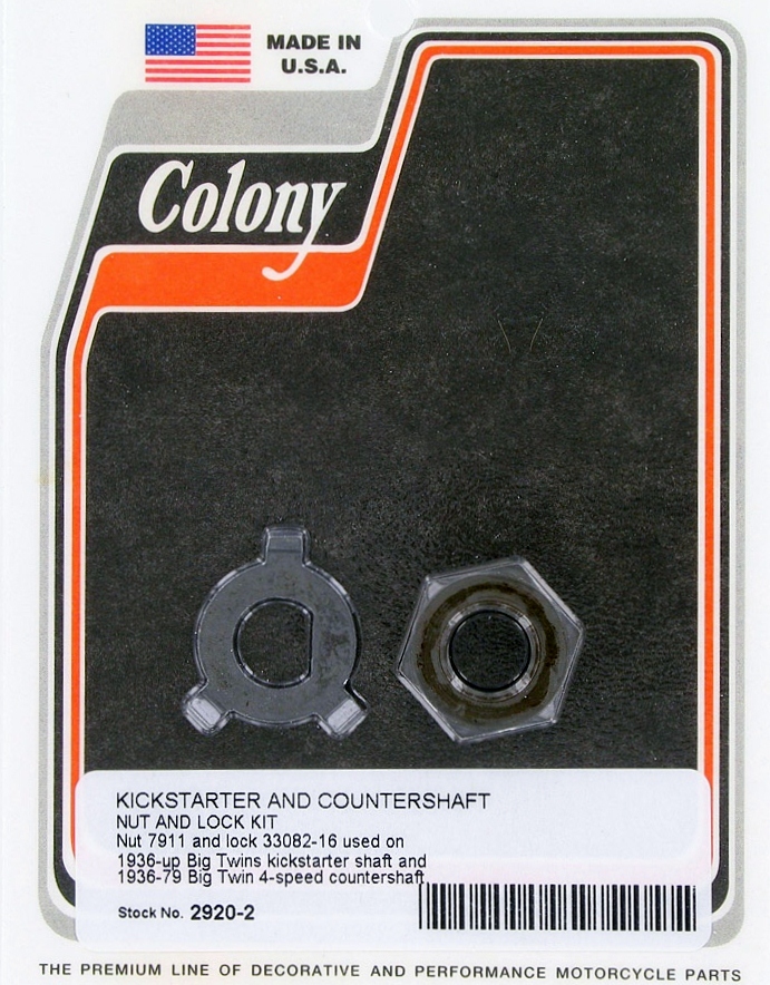 KICK STARTER & COUNTERSHAFT NUT & LOCK KIT